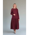 İNVEE Fermuar Detaylı Elbise - Bordo