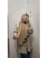 %100 Pamuk Hafif Müslin Şal - Camel