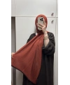 %100 Pamuk Hafif Müslin Şal - Taba