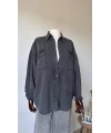 Siyah Cepli Denim Gömlek