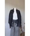 Siyah Cepli Denim Gömlek