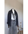 Siyah Cepli Denim Gömlek