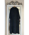 Beyza Senil Büyük Beden Ferace - Siyah