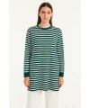 Çizgili Tunik - Yeşil