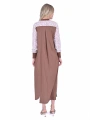 İNVEE 5764 Desenli Elbise - Kahverengi