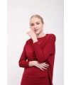 İNVEE 5879 Triko Tunik Bordo