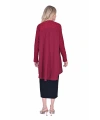 İNVEE 6143 Triko/Kumaş Tunik - Bordo