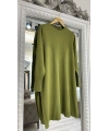 İNVEE 6222 Triko Tunik - Yağ Yeşili