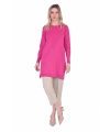 İNVEE 6222 Triko Tunik - Fuşya