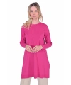 İNVEE 6222 Triko Tunik - Fuşya