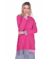 İNVEE 6401 Kesme Şeker Desen Triko Tunik - Fuşya