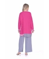 İNVEE 6401 Kesme Şeker Desen Triko Tunik - Fuşya