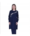 İNVEE 6849 Lacivert Güldalı Triko Tunik