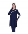 İNVEE 6849 Lacivert Güldalı Triko Tunik