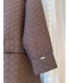 İNVEE Başak Desenli Kapitone Ceket - Brownie