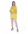 INVEE 6883 Kumaş/Triko Sarı Tunik