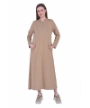 İNVEE 6937 İki İplik Camel Elbise