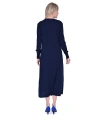 İNVEE 6954 Yün Karışımlı Triko Elbise - Lacivert