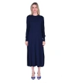 İNVEE 6954 Yün Karışımlı Triko Elbise - Lacivert