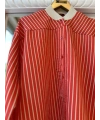 INVEE 6970 Oranj Çizgili Gömlek
