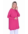 İNVEE 6976 Triko Tunik - Fuşya