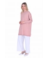 İNVEE 6976 Triko Tunik - Pudra