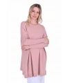 İNVEE 6976 Triko Tunik - Pudra