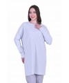 İNVEE 7014 Triko Tunik - Açık Gri