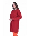 İNVEE 7014 Triko Tunik - Bordo