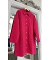 İNVEE 7019 Delik İşi Fuşya Gömlek