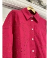 İNVEE 7019 Delik İşi Fuşya Gömlek