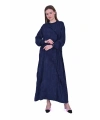 İNVEE 7024 Fırfır Detaylı Lacivert Modal Elbise