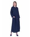 İNVEE 7026 Cepli Modal Elbise - Lacivert