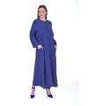 İNVEE 7026 Cepli Modal Elbise - İndigo