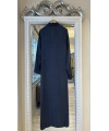 İNVEE 7032 İpek Qupra Gömlek Elbise - Lacivert