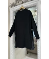İNVEE 7047 Fermuar Detaylı İki İplik Tunik - Siyah