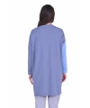 İNVEE 7048 Renk Bloklu Triko Tunik - Mavi