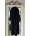 İNVEE 7057 Modal Kumaş Uzun Gömlek/Kap - Siyah