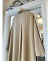 İNVEE 7057 Modal Kumaş Uzun Gömlek/Kap - Bej