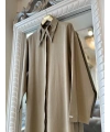 İNVEE 7057 Modal Kumaş Uzun Gömlek/Kap - Bej