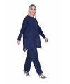 İNVEE 7078 Dantelli Takım - Lacivert
