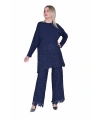İNVEE 7078 Dantelli Takım - Lacivert