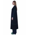 İNVEE 7083 Yün Karışımlı Uzun Hırka - Lacivert
