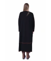 İNVEE 7083 Yün Karışımlı Uzun Hırka - Siyah