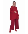 İNVEE 7104 Rahat Kalıp Caz Tunik - Bordo