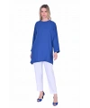 İNVEE 7104 Rahat Kalıp Caz Tunik - İndigo