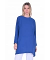 İNVEE 7104 Rahat Kalıp Caz Tunik - İndigo
