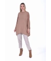 İNVEE 7104 Rahat Kalıp Caz Tunik - Camel
