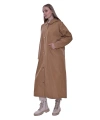 İNVEE Kapüşonlu Uzun Yağmurluk - Camel