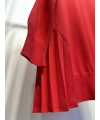 İNVEE Plise Detaylı Triko Tunik - Kırmızı